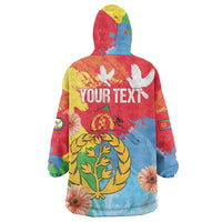 Personalised Eritrea Independence Day Wearable Blanket Hoodie Grunge Style