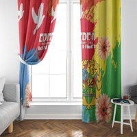 Personalised Eritrea Independence Day Window Curtain Grunge Style