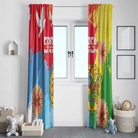 Personalised Eritrea Independence Day Window Curtain Grunge Style