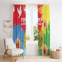 Personalised Eritrea Independence Day Window Curtain Grunge Style