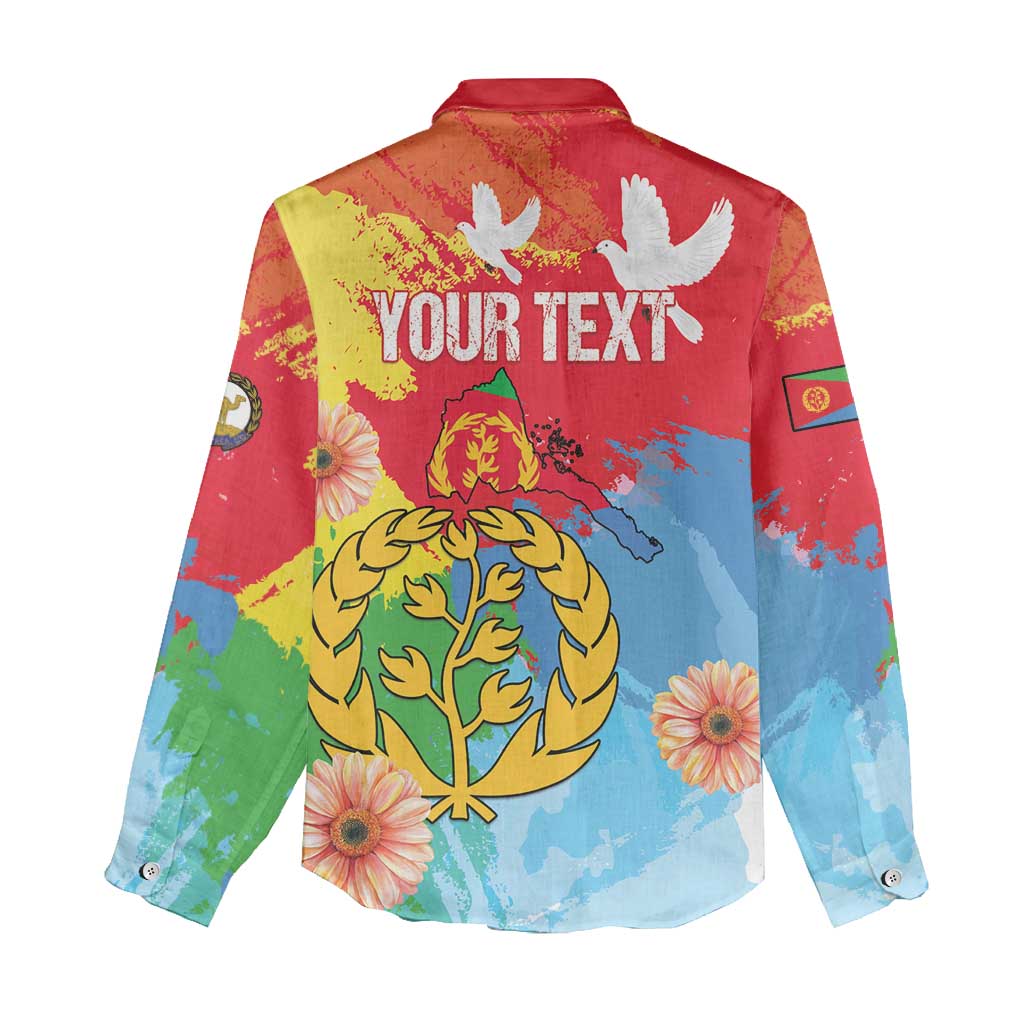 Personalised Eritrea Independence Day Women Casual Shirt Grunge Style