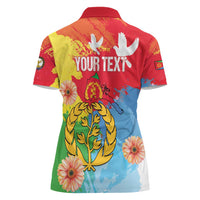 Personalised Eritrea Independence Day Women Polo Shirt Grunge Style