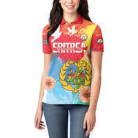 Personalised Eritrea Independence Day Women Polo Shirt Grunge Style