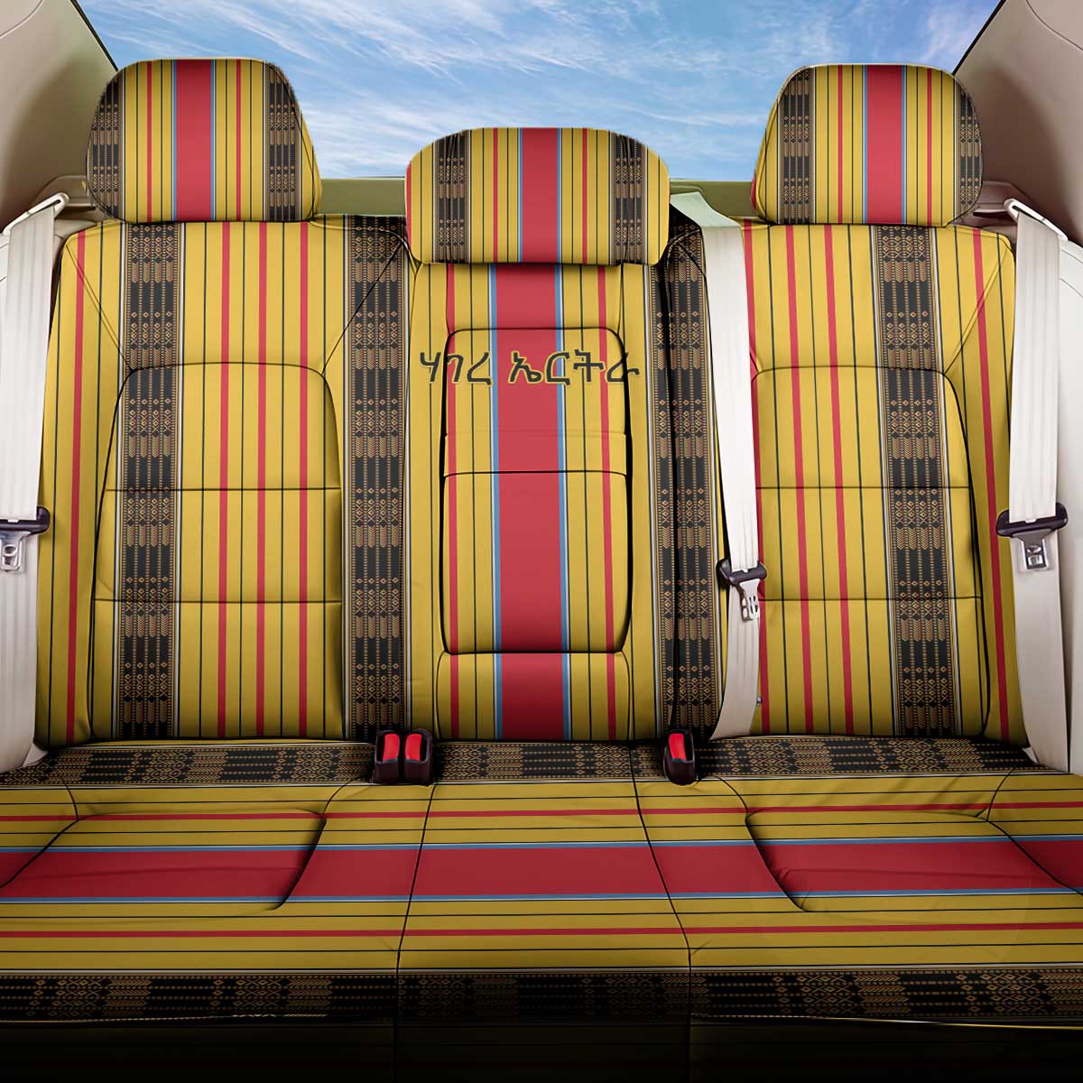 Eritrea Traditional Saho Back Car Seat Cover Mix Tilet Pattern