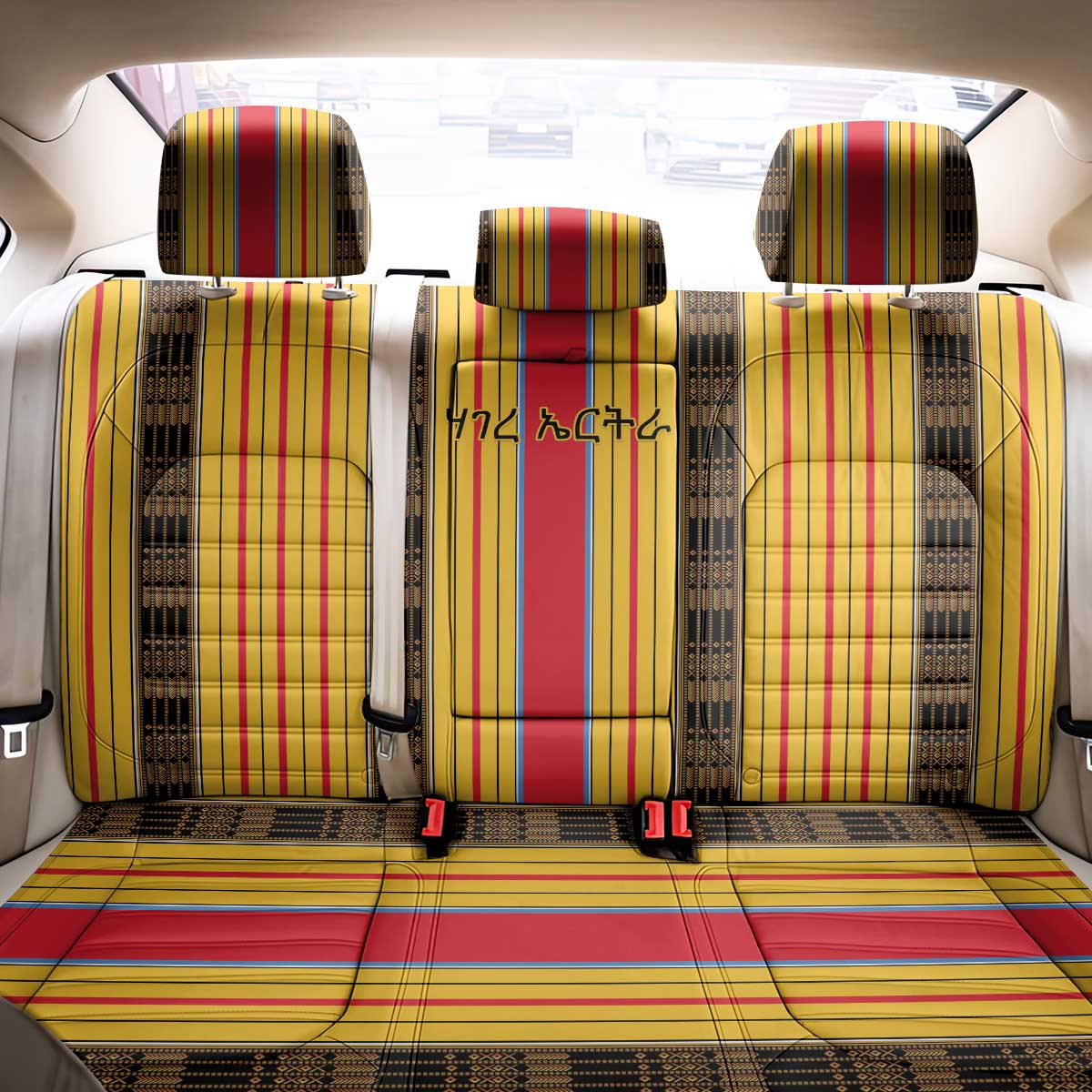 Eritrea Traditional Saho Back Car Seat Cover Mix Tilet Pattern