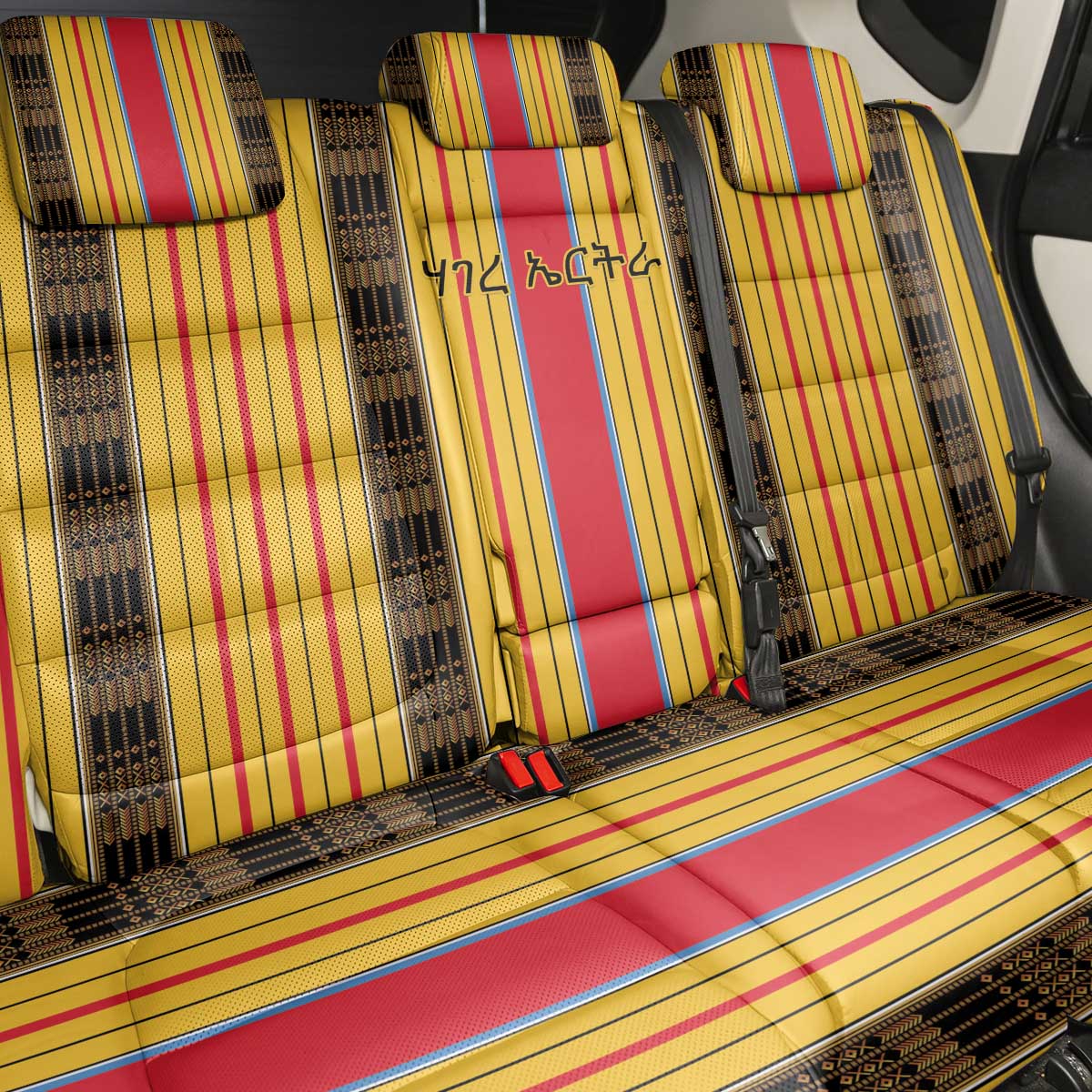 Eritrea Traditional Saho Back Car Seat Cover Mix Tilet Pattern