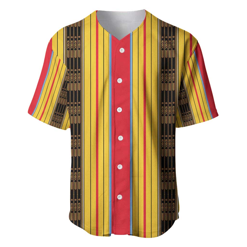 Eritrea Traditional Saho Baseball Jersey Mix Tilet Pattern