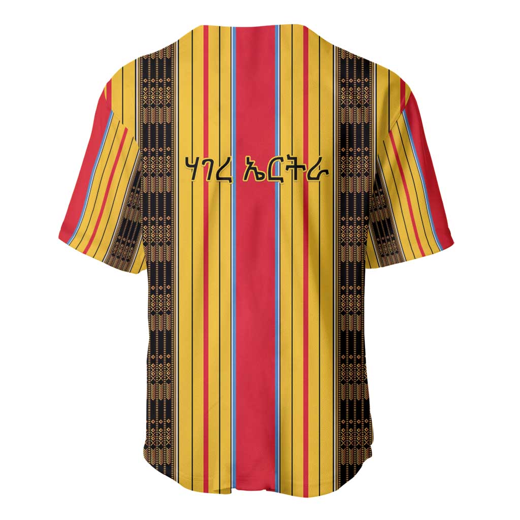 Eritrea Traditional Saho Baseball Jersey Mix Tilet Pattern