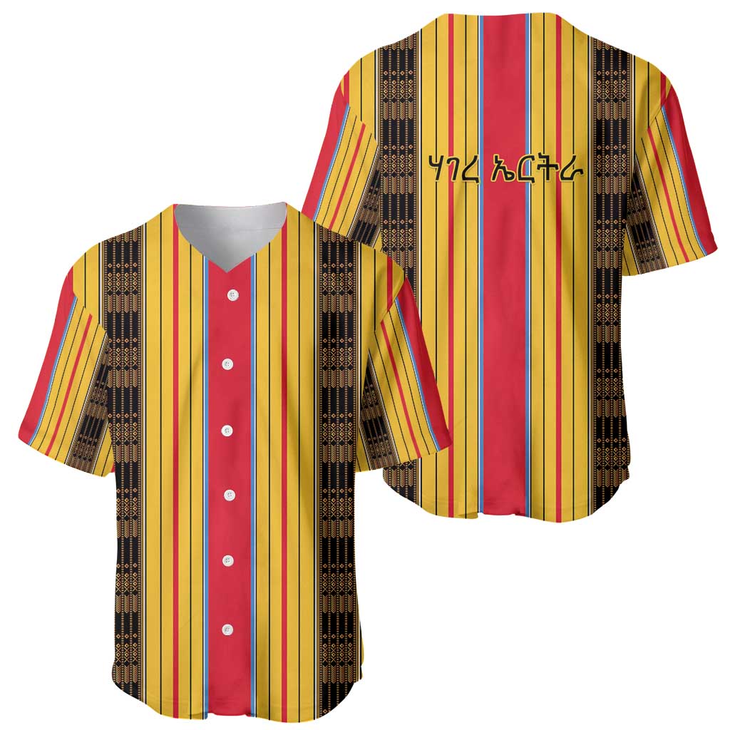 Eritrea Traditional Saho Baseball Jersey Mix Tilet Pattern