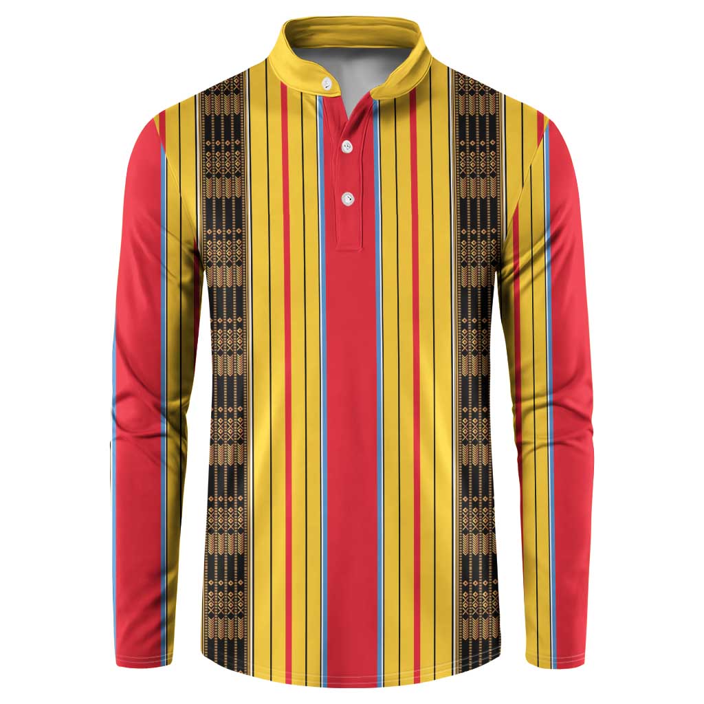 Eritrea Traditional Saho Button Sweatshirt Mix Tilet Pattern