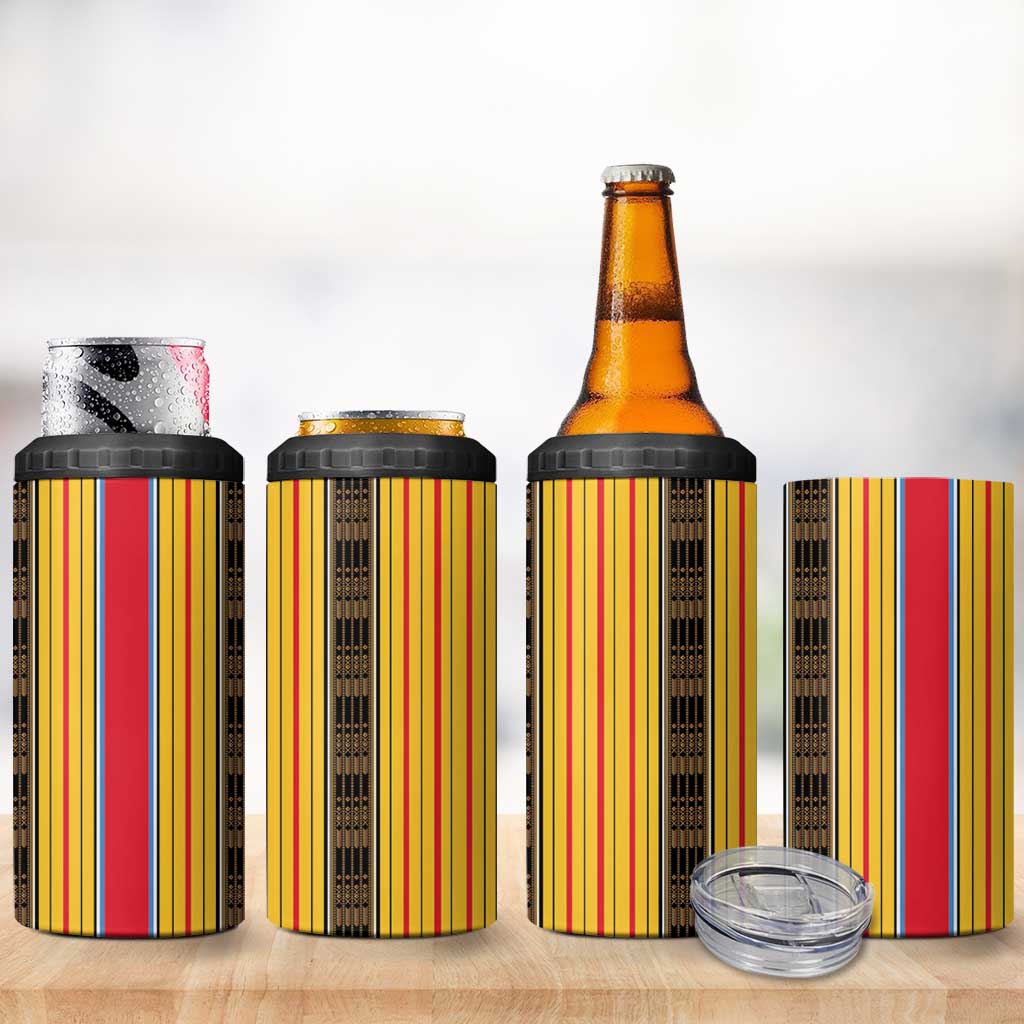 Eritrea Traditional Saho 4 in 1 Can Cooler Tumbler Mix Tilet Pattern