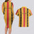 Eritrea Traditional Saho Couples Matching Long Sleeve Bodycon Dress and Hawaiian Shirt Mix Tilet Pattern
