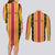 Eritrea Traditional Saho Couples Matching Long Sleeve Bodycon Dress and Long Sleeve Button Shirt Mix Tilet Pattern