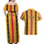 Eritrea Traditional Saho Couples Matching Off Shoulder Maxi Dress and Hawaiian Shirt Mix Tilet Pattern