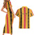 Eritrea Traditional Saho Couples Matching Short Sleeve Bodycon Dress and Hawaiian Shirt Mix Tilet Pattern