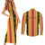 Eritrea Traditional Saho Couples Matching Short Sleeve Bodycon Dress and Long Sleeve Button Shirt Mix Tilet Pattern