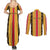 Eritrea Traditional Saho Couples Matching Summer Maxi Dress and Long Sleeve Button Shirt Mix Tilet Pattern