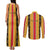 Eritrea Traditional Saho Couples Matching Tank Maxi Dress and Long Sleeve Button Shirt Mix Tilet Pattern