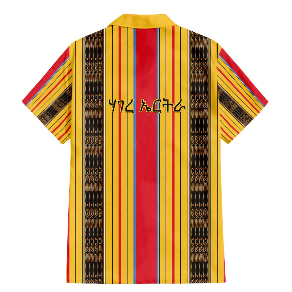 Eritrea Traditional Saho Family Matching Mermaid Dress and Hawaiian Shirt Mix Tilet Pattern
