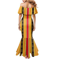 Eritrea Traditional Saho Family Matching Mermaid Dress and Hawaiian Shirt Mix Tilet Pattern