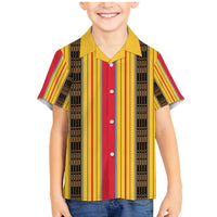Eritrea Traditional Saho Family Matching Mermaid Dress and Hawaiian Shirt Mix Tilet Pattern