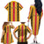 Eritrea Traditional Saho Family Matching Off The Shoulder Long Sleeve Dress and Hawaiian Shirt Mix Tilet Pattern