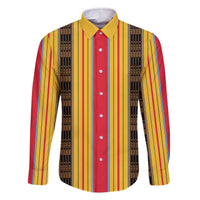 Eritrea Traditional Saho Family Matching Off The Shoulder Long Sleeve Dress and Hawaiian Shirt Mix Tilet Pattern