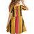 Eritrea Traditional Saho Family Matching Off Shoulder Short Dress and Hawaiian Shirt Mix Tilet Pattern