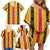 Eritrea Traditional Saho Family Matching Off Shoulder Short Dress and Hawaiian Shirt Mix Tilet Pattern