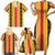 Eritrea Traditional Saho Family Matching Short Sleeve Bodycon Dress and Hawaiian Shirt Mix Tilet Pattern