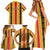 Eritrea Traditional Saho Family Matching Short Sleeve Bodycon Dress and Hawaiian Shirt Mix Tilet Pattern