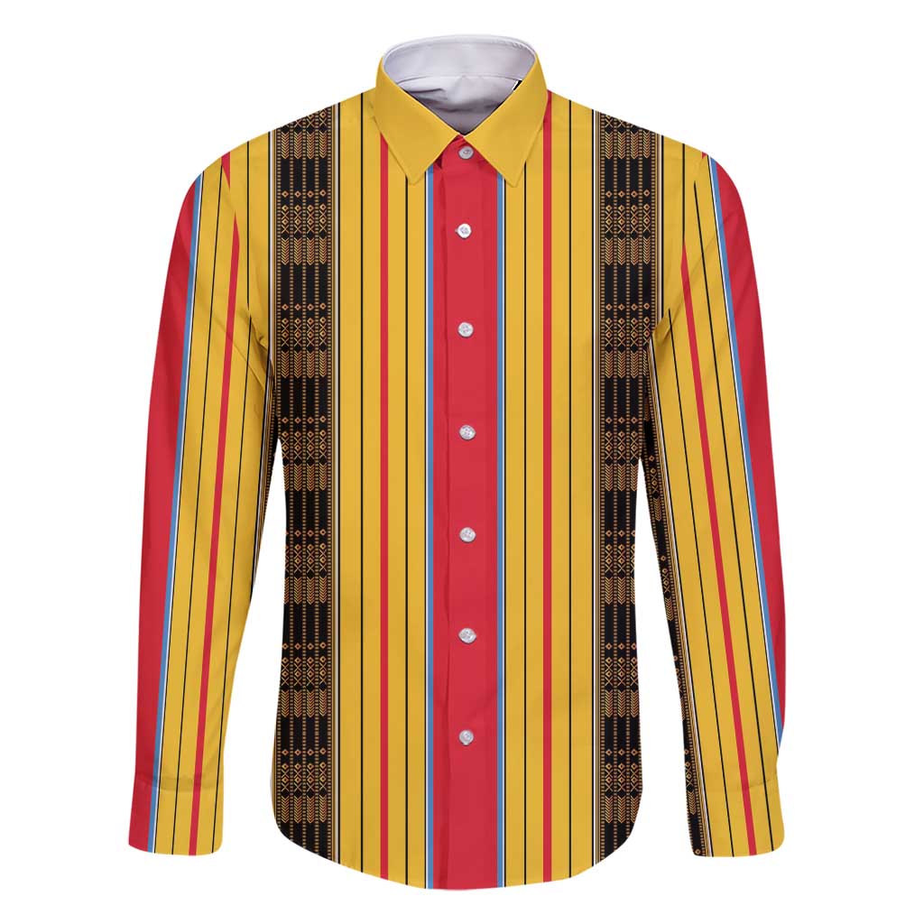 Eritrea Traditional Saho Family Matching Short Sleeve Bodycon Dress and Hawaiian Shirt Mix Tilet Pattern