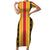 Eritrea Traditional Saho Family Matching Short Sleeve Bodycon Dress and Hawaiian Shirt Mix Tilet Pattern
