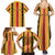 Eritrea Traditional Saho Family Matching Summer Maxi Dress and Hawaiian Shirt Mix Tilet Pattern