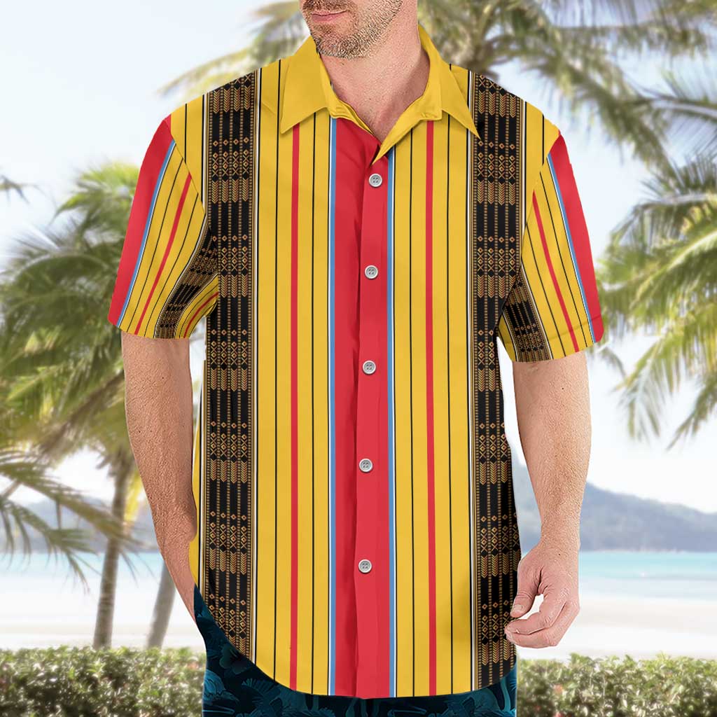 Eritrea Traditional Saho Hawaiian Shirt Mix Tilet Pattern
