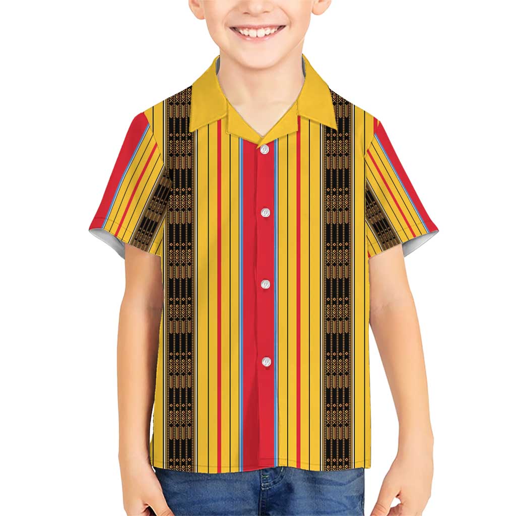 Eritrea Traditional Saho Kid Hawaiian Shirt Mix Tilet Pattern