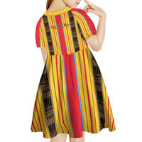 Eritrea Traditional Saho Kid Short Sleeve Dress Mix Tilet Pattern