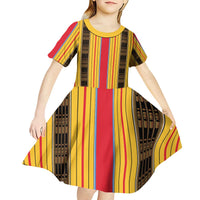 Eritrea Traditional Saho Kid Short Sleeve Dress Mix Tilet Pattern