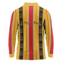 Eritrea Traditional Saho Long Sleeve Polo Shirt Mix Tilet Pattern