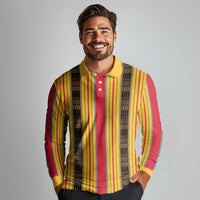 Eritrea Traditional Saho Long Sleeve Polo Shirt Mix Tilet Pattern