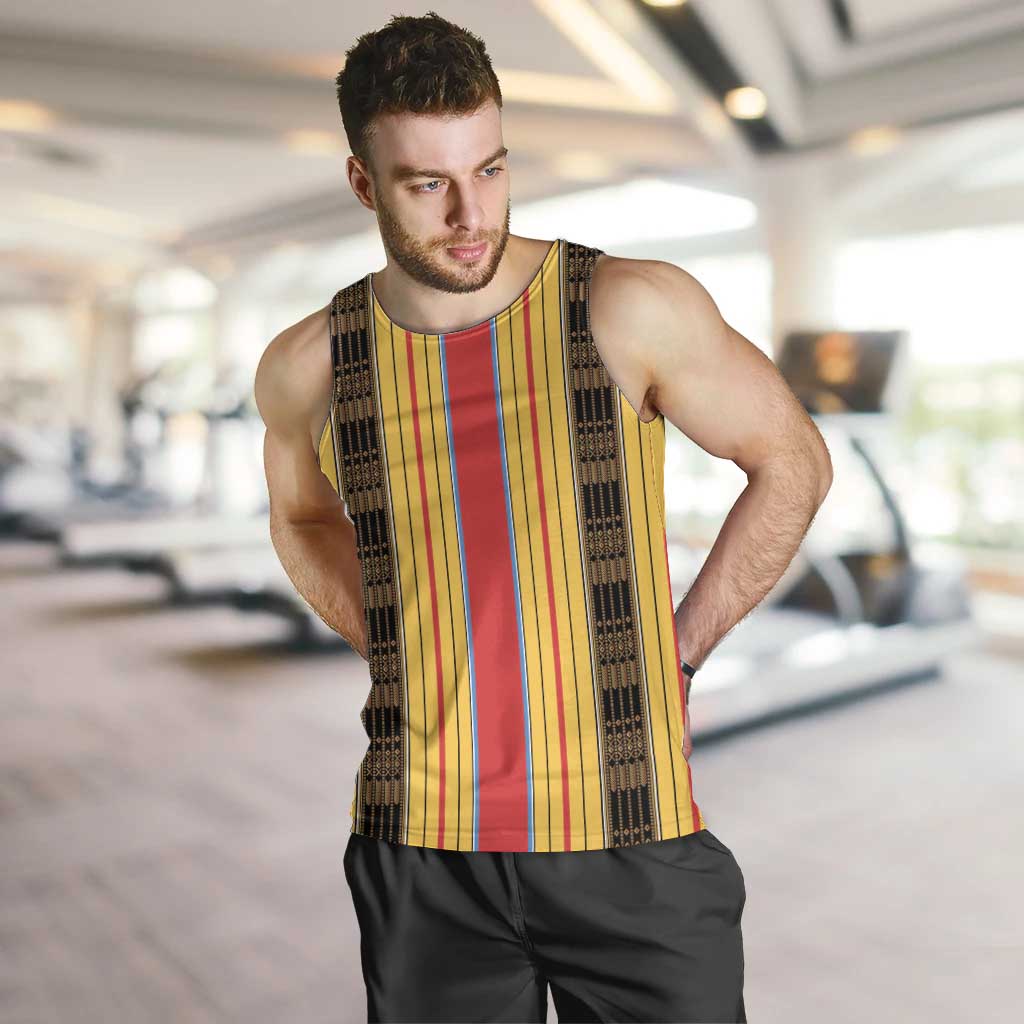 Eritrea Traditional Saho Men Tank Top Mix Tilet Pattern