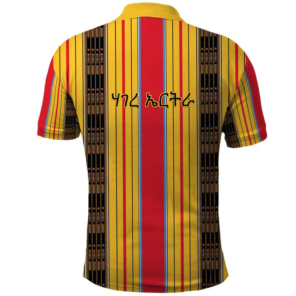 Eritrea Polo Shirt Tilet Habesha Style - Black LT7