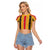 Eritrea Traditional Saho Raglan Cropped T Shirt Mix Tilet Pattern
