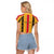 Eritrea Traditional Saho Raglan Cropped T Shirt Mix Tilet Pattern