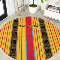 Eritrea Traditional Saho Round Carpet Mix Tilet Pattern