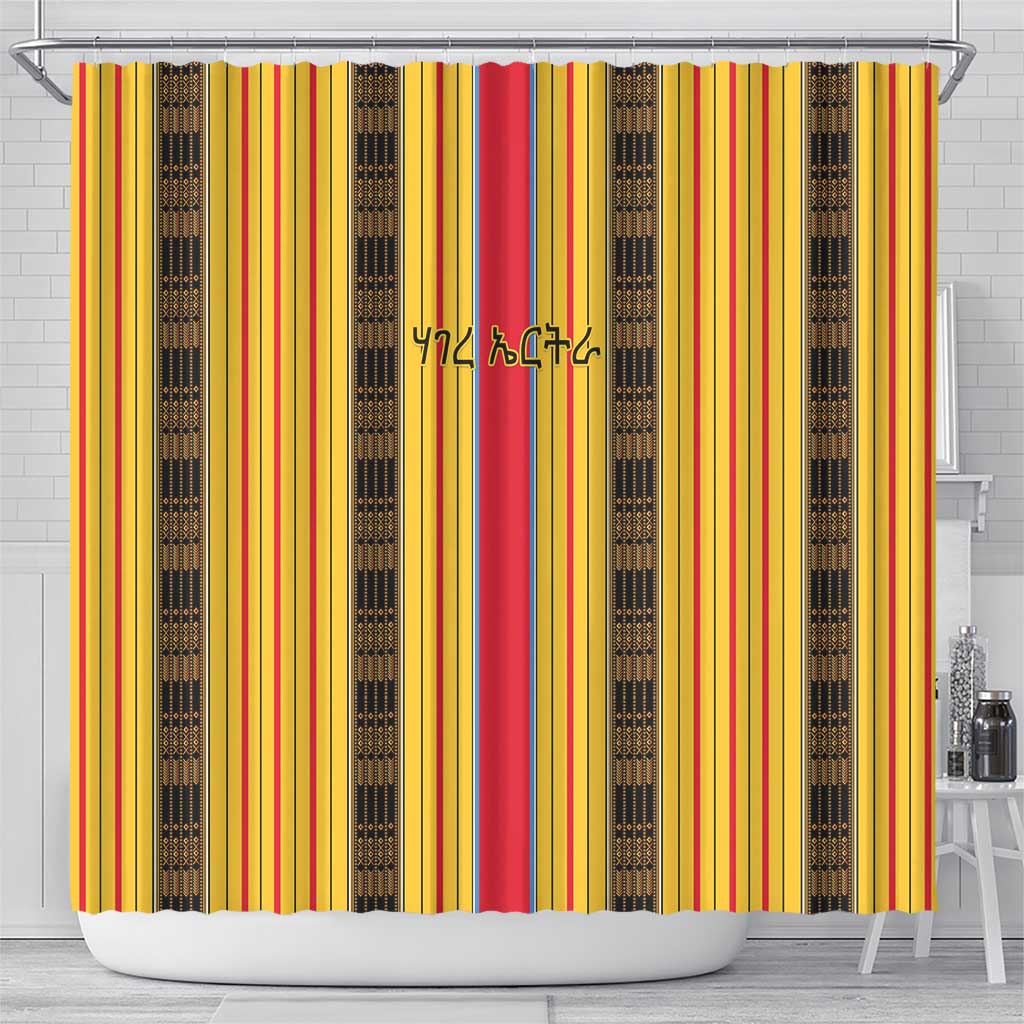 Eritrea Traditional Saho Shower Curtain Mix Tilet Pattern