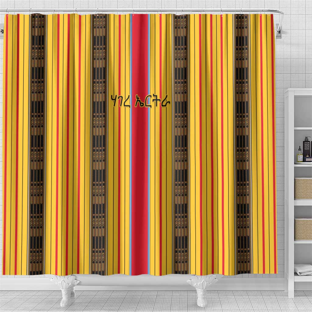 Eritrea Traditional Saho Shower Curtain Mix Tilet Pattern