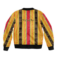 Eritrea Traditional Saho Sleeve Zip Bomber Jacket Mix Tilet Pattern