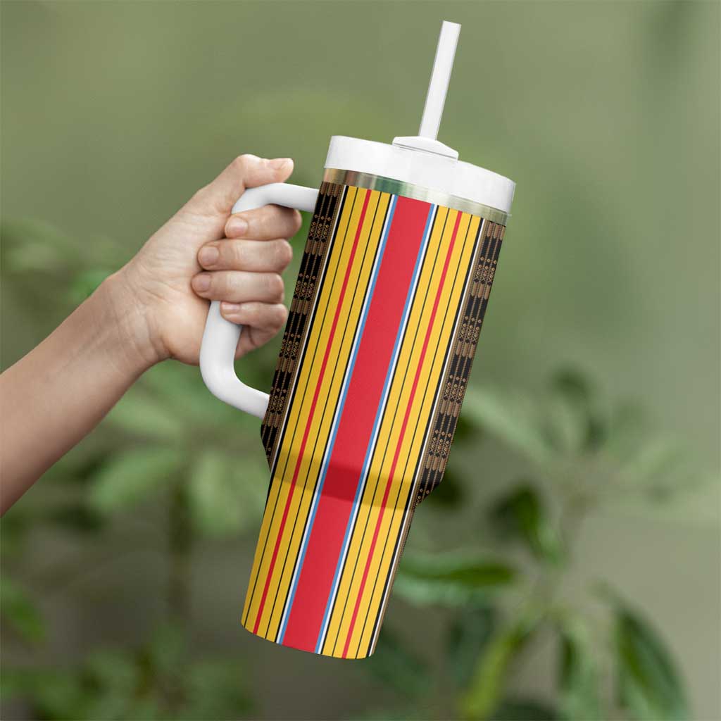 Eritrea Traditional Saho Tumbler With Handle Mix Tilet Pattern