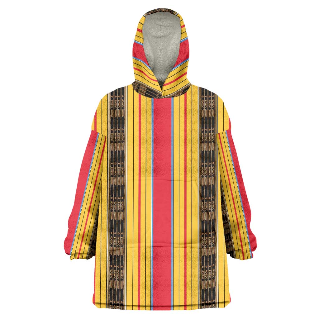 Eritrea Traditional Saho Wearable Blanket Hoodie Mix Tilet Pattern